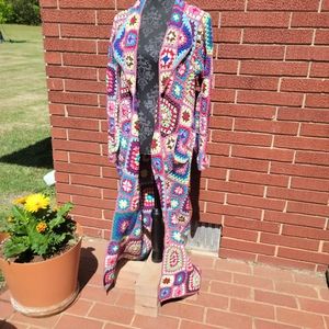 Caranby Crochet Jacket w tie~One Size